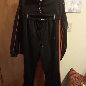 Adidas Tracksuit Size Large XL Jacket Pants Workout Black